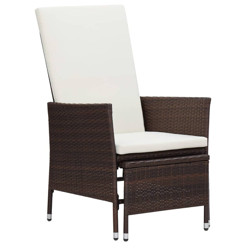 3_Piece_Garden_Lounge_Set_with_Cushions_Poly_Rattan_Brown_IMAGE_2