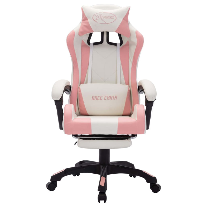 Racing_Chair_with_RGB_LED_Lights_Pink_and_White_Faux_Leather_IMAGE_4_EAN:8719883995120