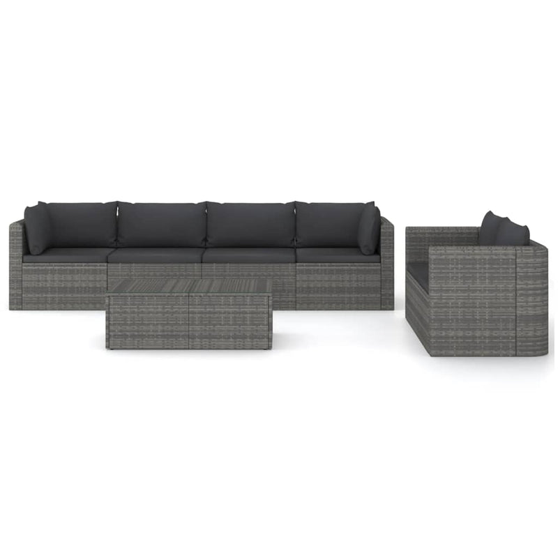 7_Piece_Garden_Lounge_Set_with_Cushions_Poly_Rattan_Grey_IMAGE_3