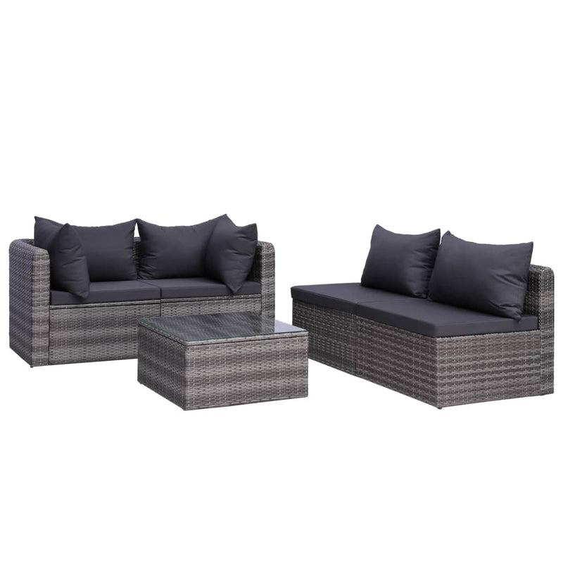 7_Piece_Garden_Lounge_Set_with_Cushions_Poly_Rattan_Grey_IMAGE_4