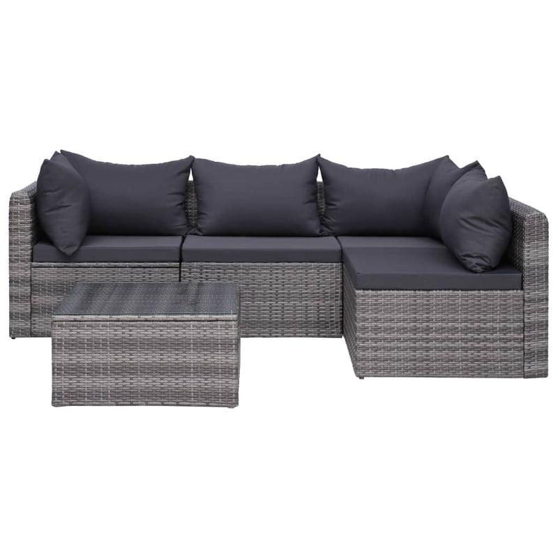 7_Piece_Garden_Lounge_Set_with_Cushions_Poly_Rattan_Grey_IMAGE_5
