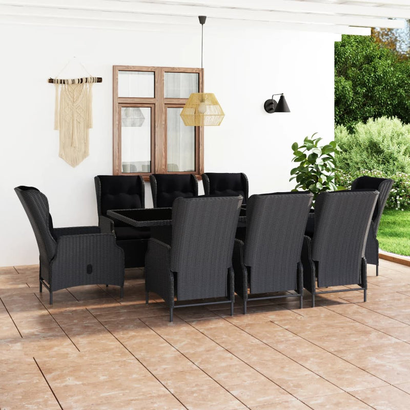 9_Piece_Outdoor_Dining_Set_with_Cushions_Poly_Rattan_Dark_Grey_IMAGE_1