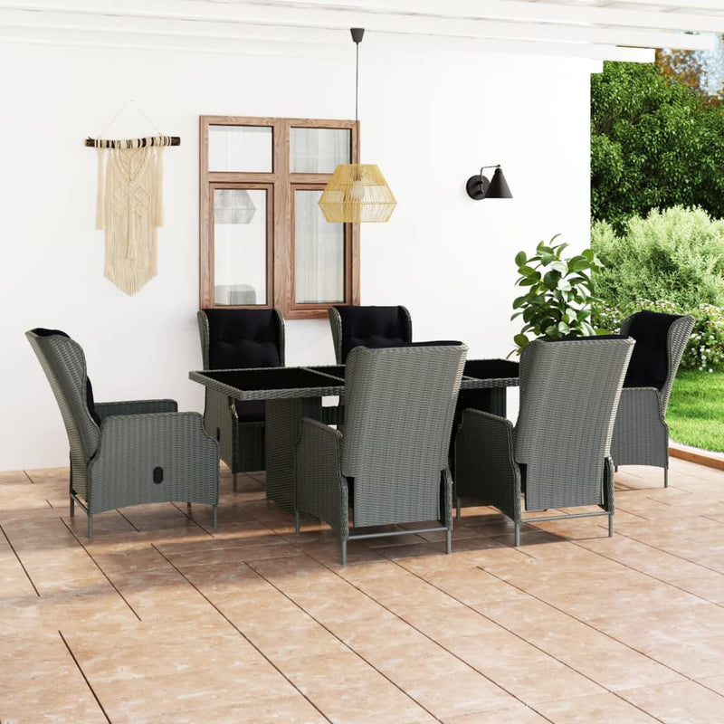 7_Piece_Outdoor_Dining_Set_with_Cushions_Poly_Rattan_Light_Grey_IMAGE_1