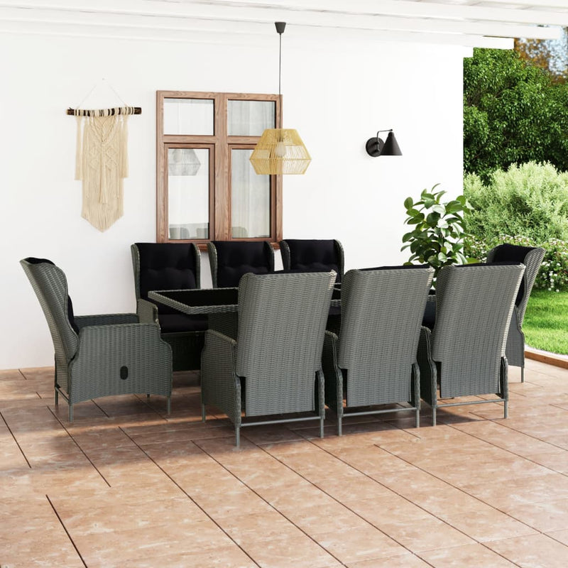 9_Piece_Outdoor_Dining_Set_with_Cushions_Poly_Rattan_Light_Grey_IMAGE_1