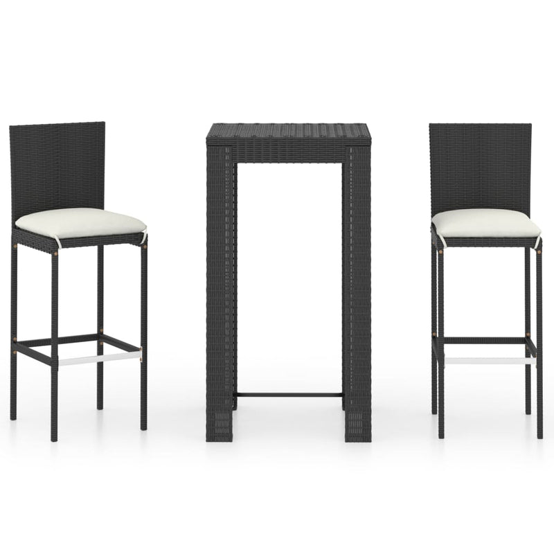 3_Piece_Outdoor_Bar_Set_with_Cushions_Poly_Rattan_Black_IMAGE_2