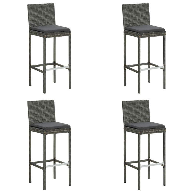 5_Piece_Outdoor_Bar_Set_with_Cushions_Poly_Rattan_Grey_IMAGE_3