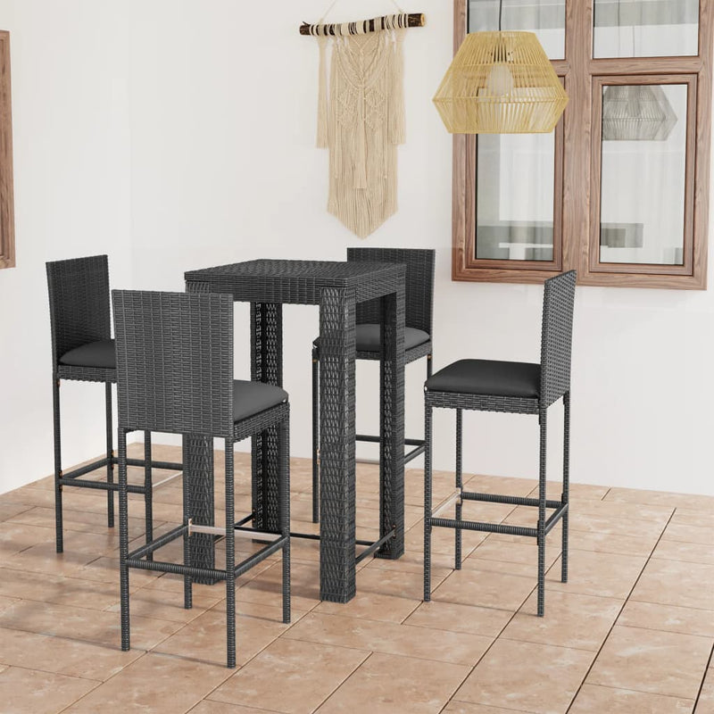 5_Piece_Outdoor_Bar_Set_with_Cushions_Poly_Rattan_Grey_IMAGE_1