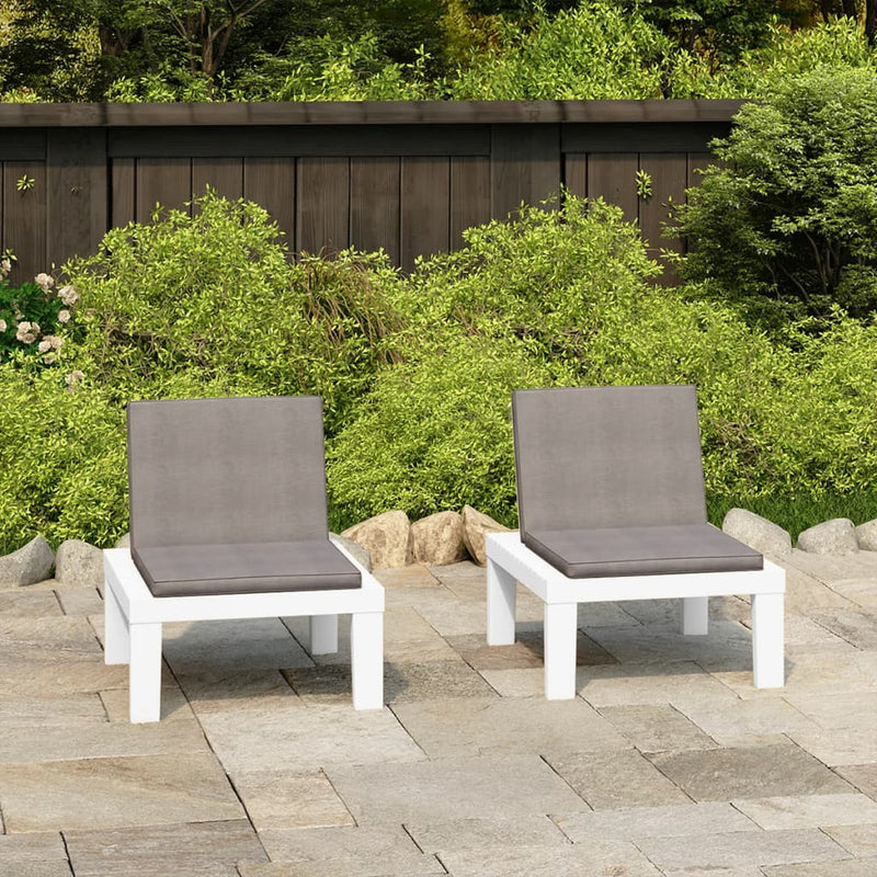Garden_Lounge_Chairs_with_Cushions_2_pcs_Plastic_White_IMAGE_1