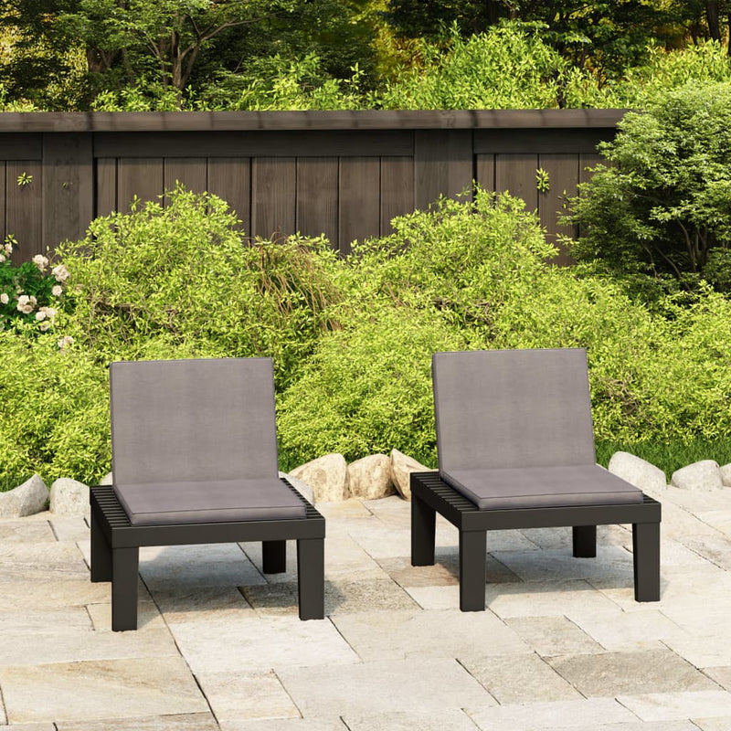 Garden_Lounge_Chairs_with_Cushions_2_pcs_Plastic_Grey_IMAGE_1
