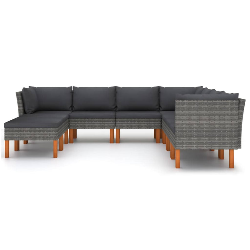 9_Piece_Garden_Lounge_Set_with_Cushions_Poly_Rattan_Grey_IMAGE_3