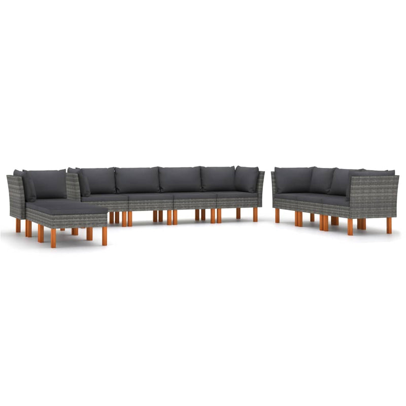 10_Piece_Garden_Lounge_Set_with_Cushions_Poly_Rattan_Grey_IMAGE_2