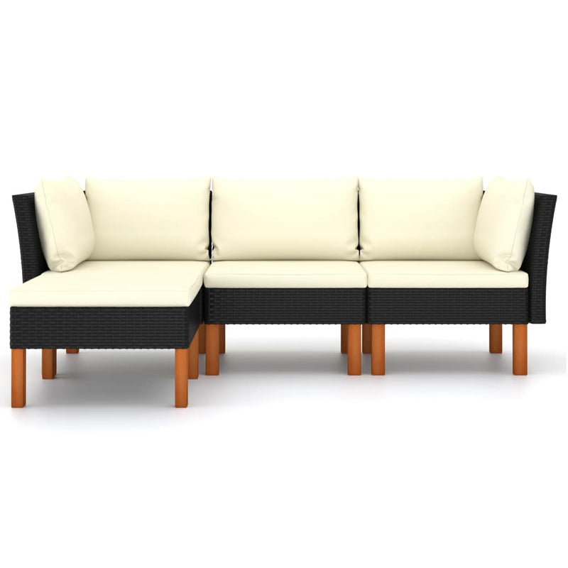 4_Piece_Garden_Lounge_Set_with_Cushions_Poly_Rattan_Black_IMAGE_3