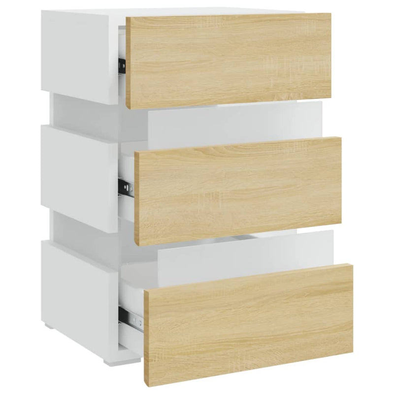 LED_Bedside_Cabinet_White_and_Sonoma_Oak_45x35x67_cm_Engineered_Wood_IMAGE_4
