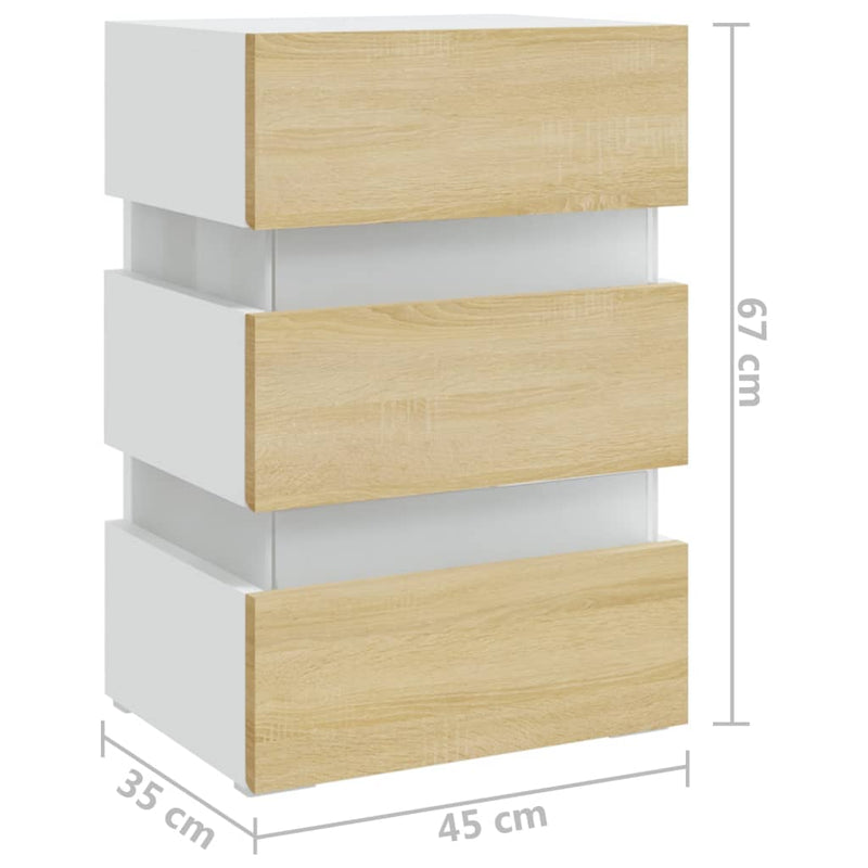LED_Bedside_Cabinet_White_and_Sonoma_Oak_45x35x67_cm_Engineered_Wood_IMAGE_11