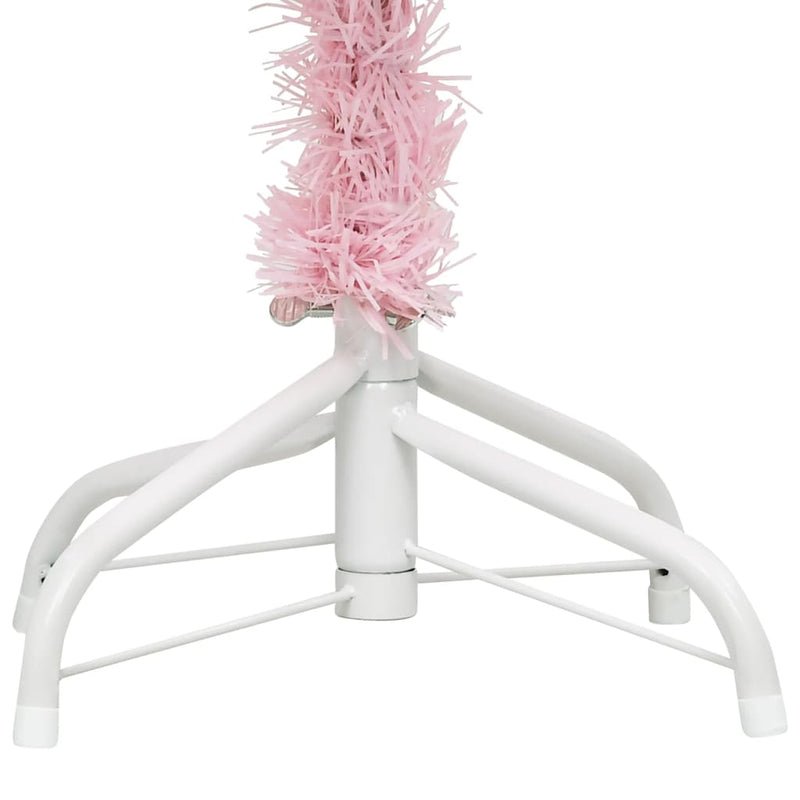 Artificial Christmas Tree with Stand Pink 240 cm PVC