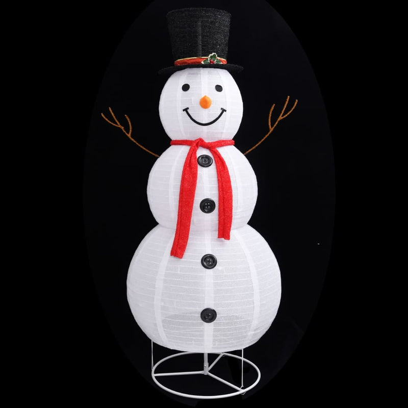 Decorative Christmas Snowman Figure LED Luxury Fabric 180cm