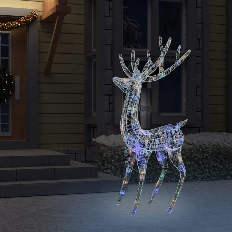 XXL Acrylic Christmas Reindeer 250 LED 180 cm Colourful