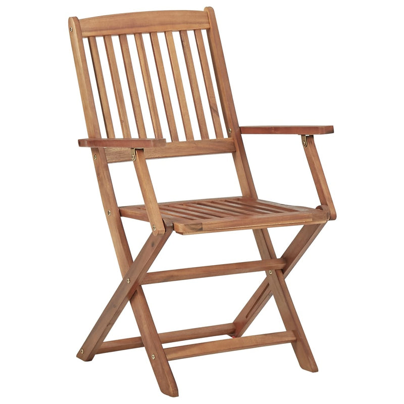 Folding Outdoor Chairs 8 pcs Solid Wood Acacia