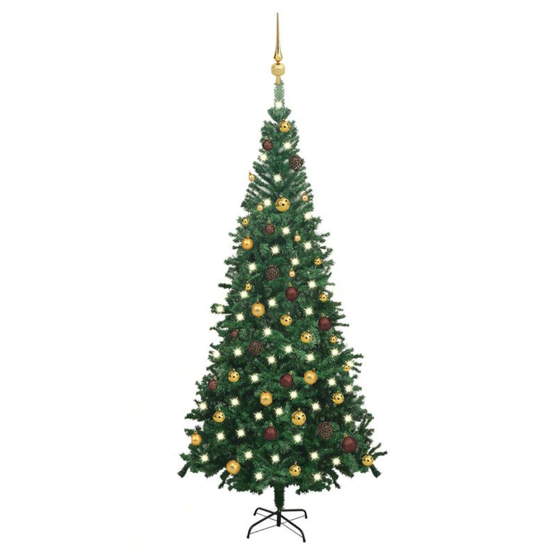 Artificial_Christmas_Tree_with_LEDs&Ball_Set_L_240_cm_Green_IMAGE_1