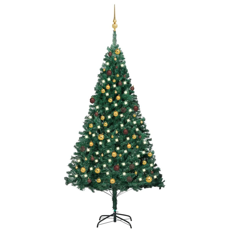 Artificial_Christmas_Tree_with_LEDs&Ball_Set_Green_210_cm_PVC_IMAGE_1