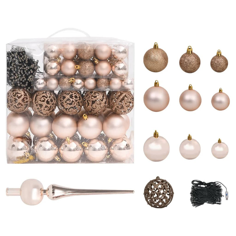Artificial Pre-lit Christmas Tree with Ball Set 210 cm 910 Branches