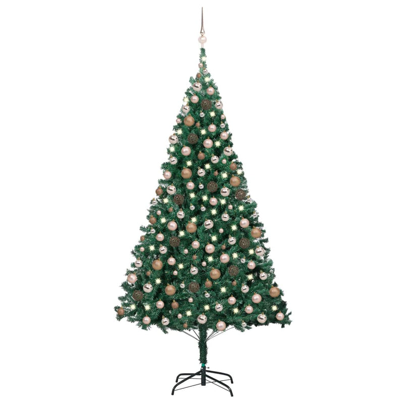 Artificial_Christmas_Tree_with_LEDs&Ball_Set_Green_210_cm_PVC_IMAGE_1