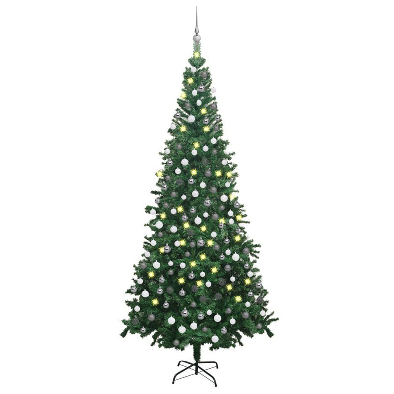 Artificial_Christmas_Tree_with_LEDs&Ball_Set_L_240_cm_Green_IMAGE_1