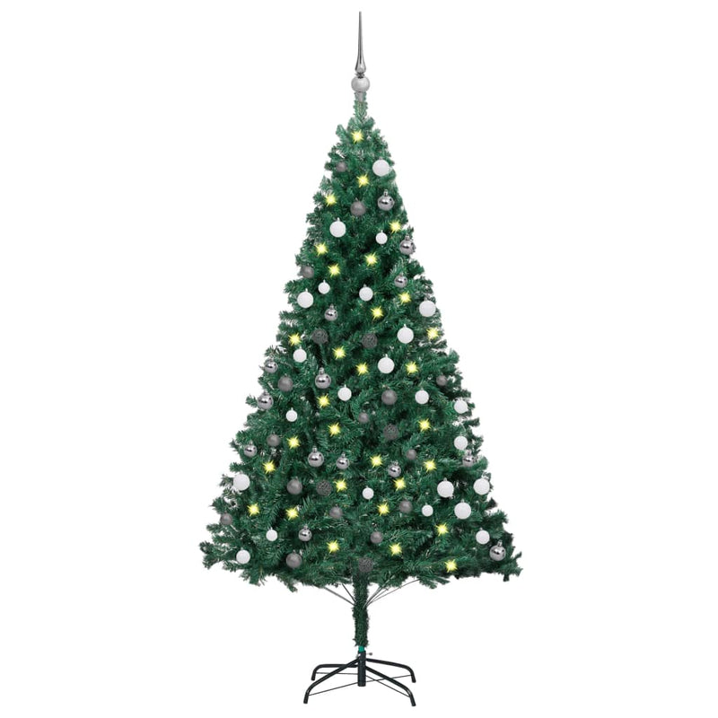 Artificial_Christmas_Tree_with_LEDs&Ball_Set_Green_150_cm_PVC_IMAGE_1
