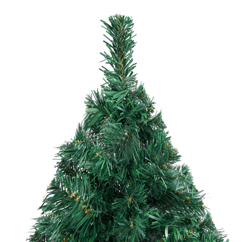 Artificial Pre-lit Christmas Tree with Ball Set Green 210 cm PVC