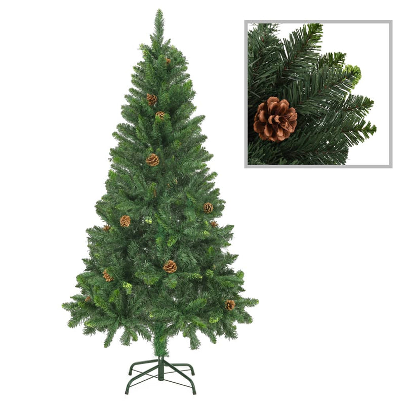 Artificial_Christmas_Tree_with_LEDs&Ball_Set_Pine_Cones_150_cm_IMAGE_2