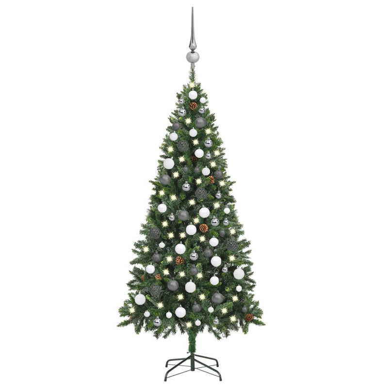 Artificial_Christmas_Tree_with_LEDs&Ball_Set_Pine_Cones_180_cm_IMAGE_1