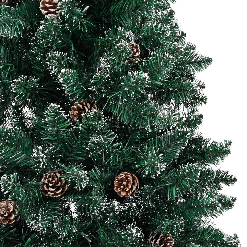 Slim_Christmas_Tree_with_LEDs&Ball_Set_Green_150_cm_IMAGE_3