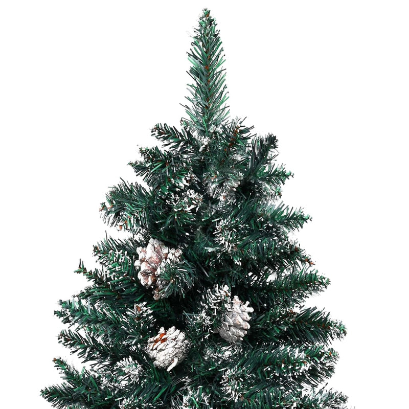Slim_Christmas_Tree_with_LEDs&Ball_Set_Green_150_cm_IMAGE_4