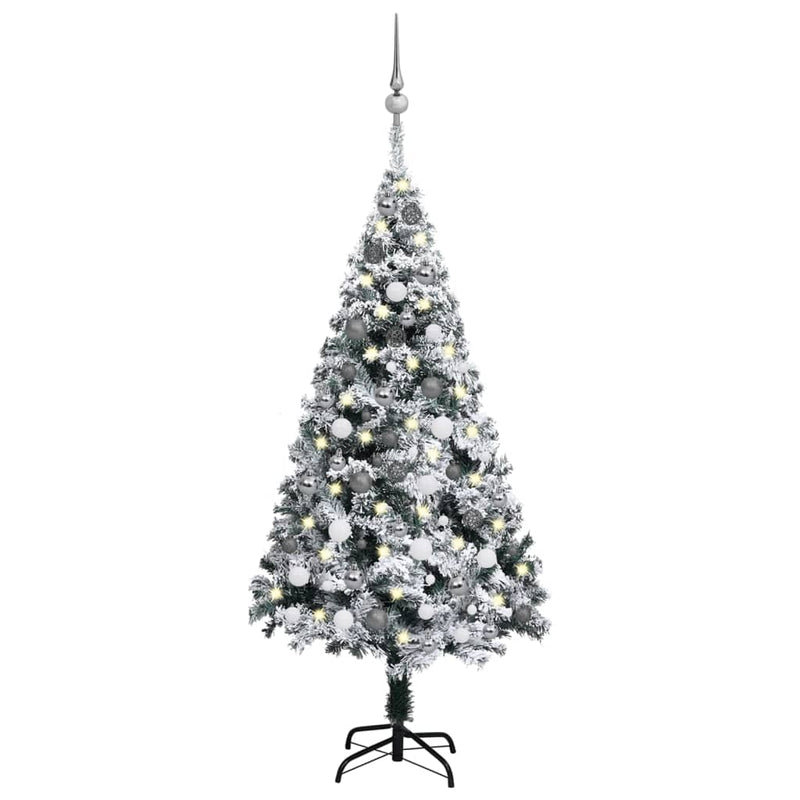 Artificial_Christmas_Tree_with_LEDs&Ball_Set_Green_150_cm_PVC_IMAGE_1