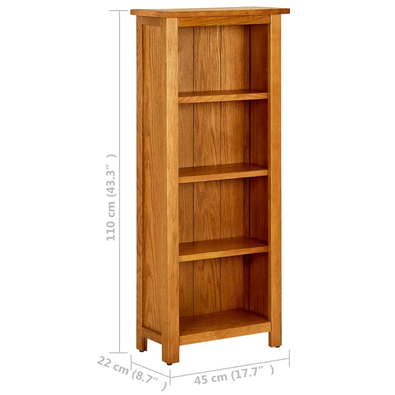 4-Tier_Bookcase_45x22x110_cm_Solid_Oak_Wood_IMAGE_6_EAN:8720286543030