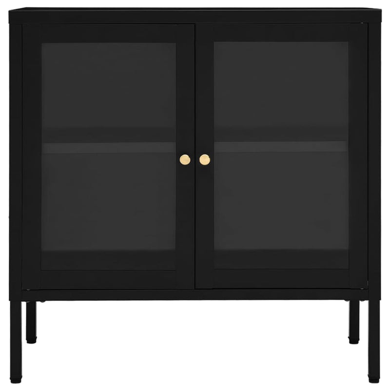 Sideboard_Black_70x35x70_cm_Steel_and_Glass_IMAGE_3_EAN:8720286564295