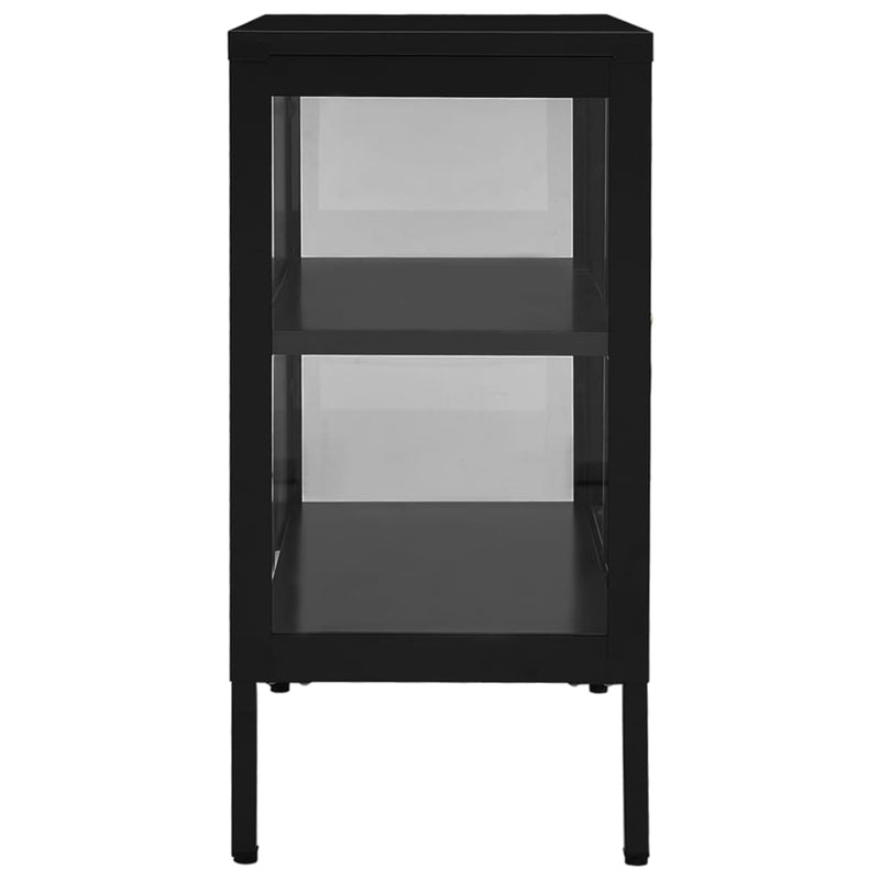 Sideboard_Black_70x35x70_cm_Steel_and_Glass_IMAGE_4_EAN:8720286564295