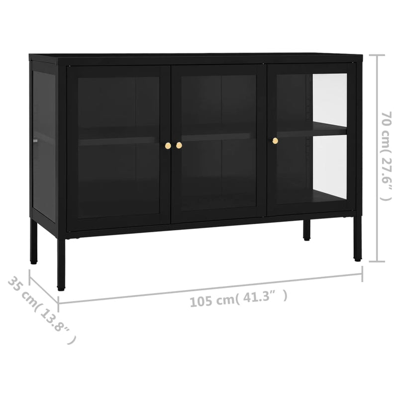 Sideboard_Black_105x35x70_cm_Steel_and_Glass_IMAGE_10_EAN:8720286564325