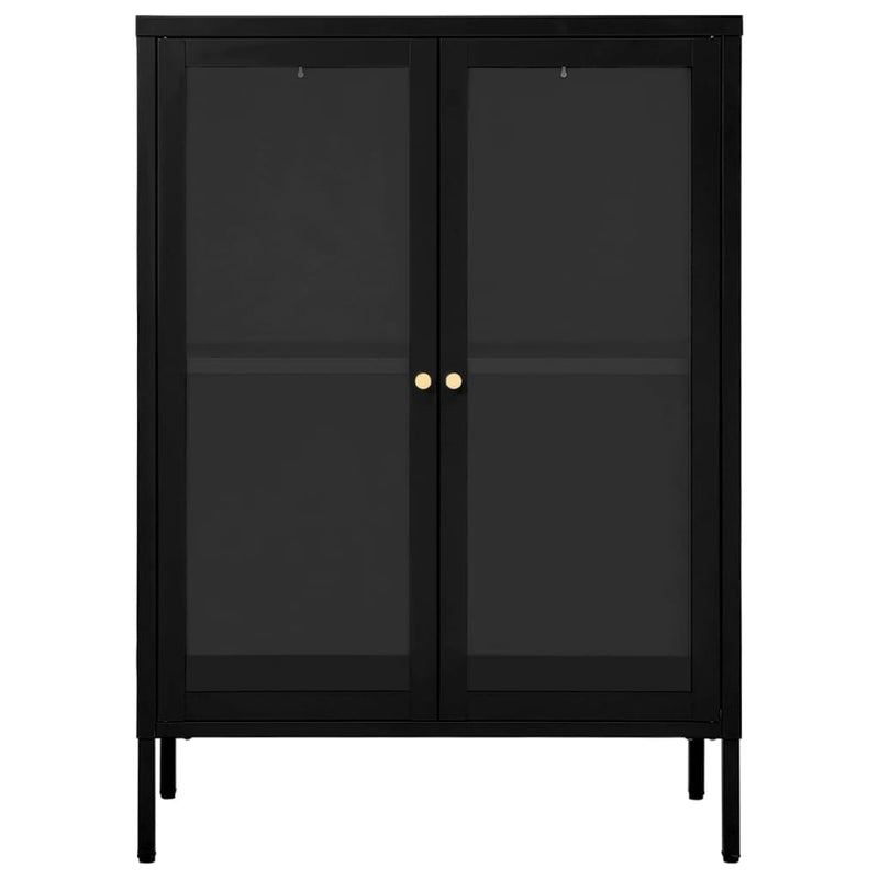 Sideboard_Black_75x35x105_cm_Steel_and_Glass_IMAGE_3_EAN:8720286564356