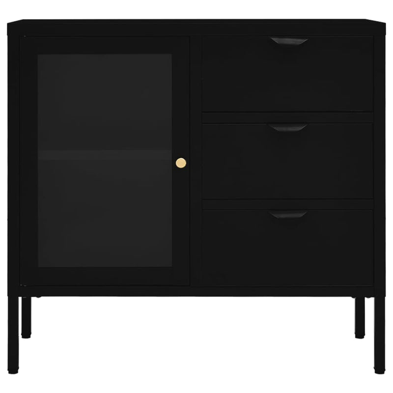 Sideboard_Black_75x35x70_cm_Steel_and_Tempered_Glass_IMAGE_3_EAN:8720286564387