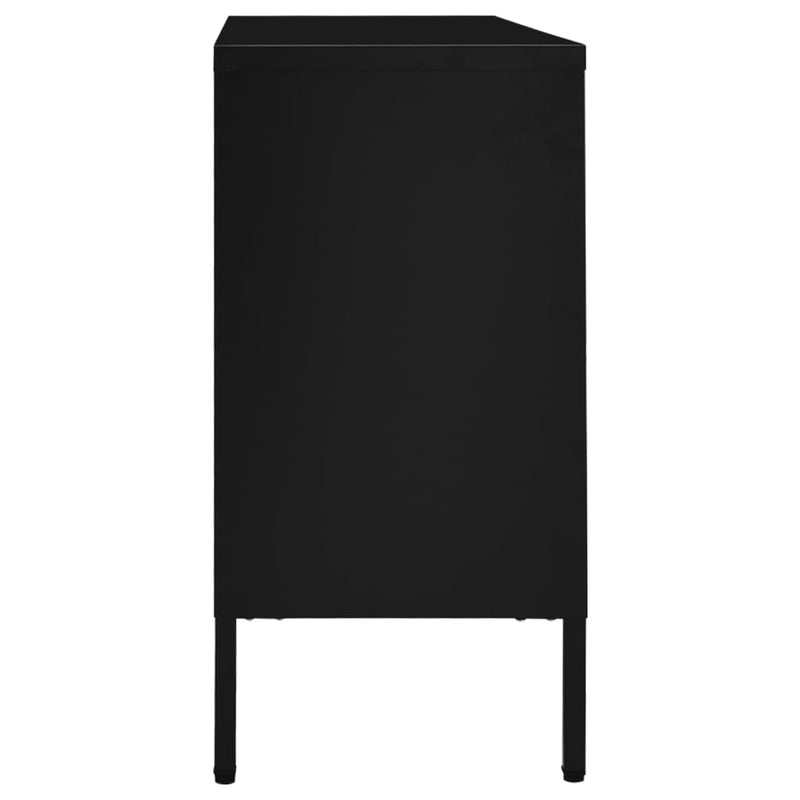 Sideboard_Black_105x35x70_cm_Steel_and_Tempered_Glass_IMAGE_4_EAN:8720286564417