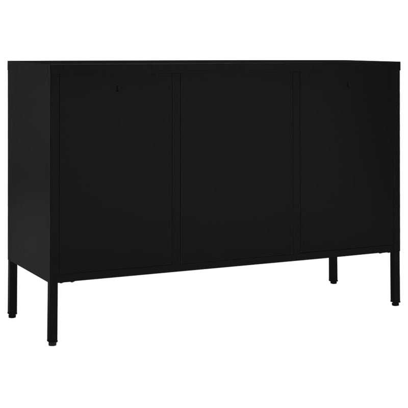 Sideboard_Black_105x35x70_cm_Steel_and_Tempered_Glass_IMAGE_5_EAN:8720286564417