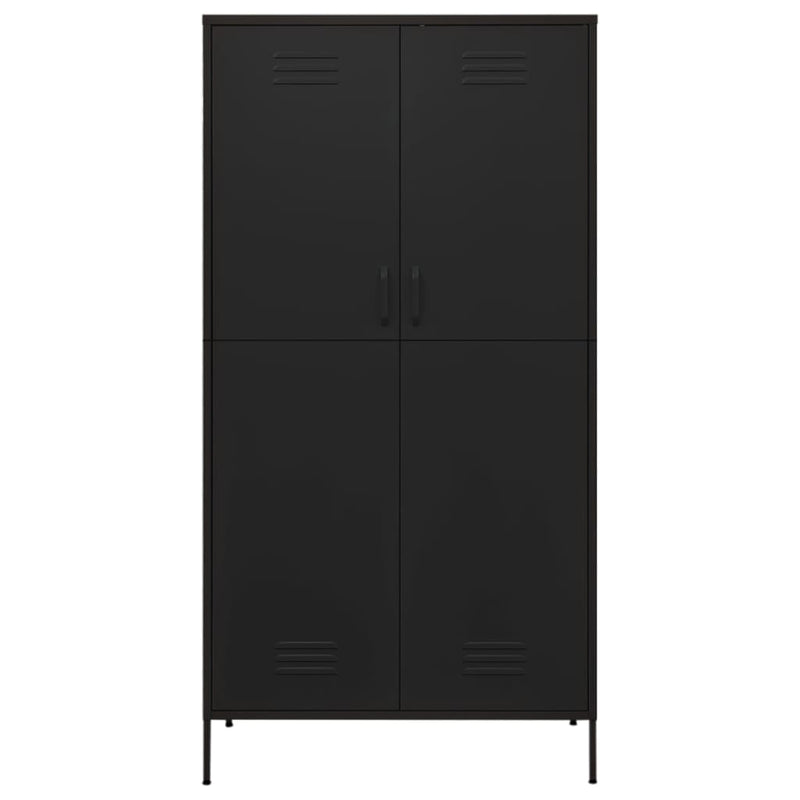 Wardrobe Black 90x50x180 cm Steel