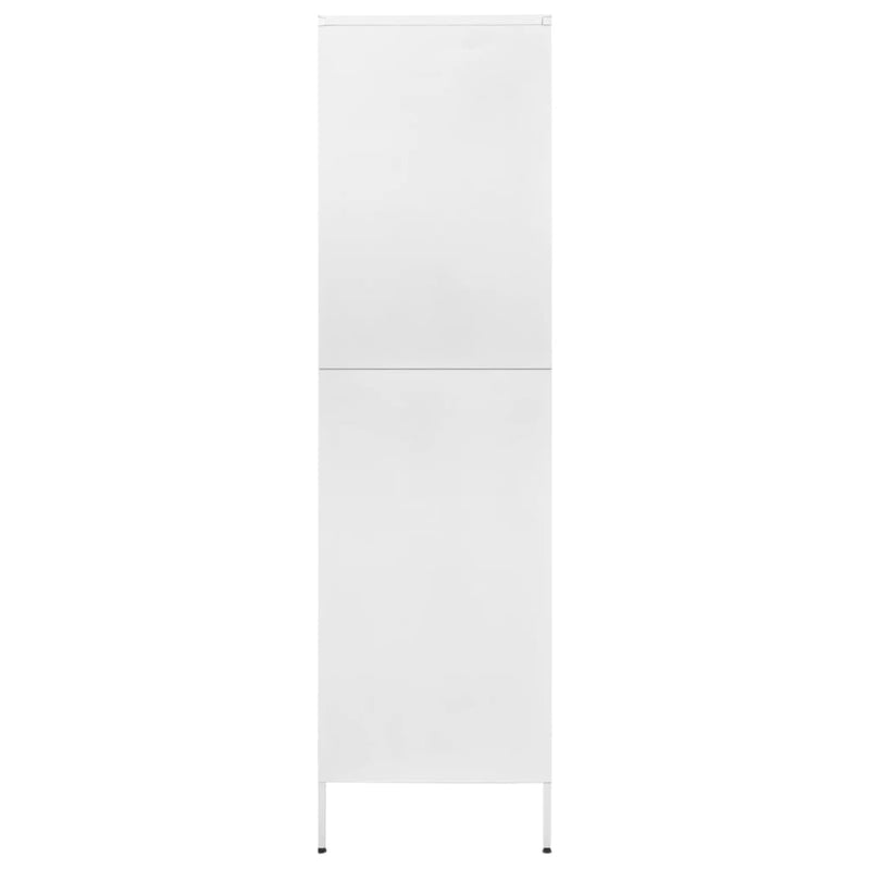 Wardrobe White 90x50x180 cm Steel