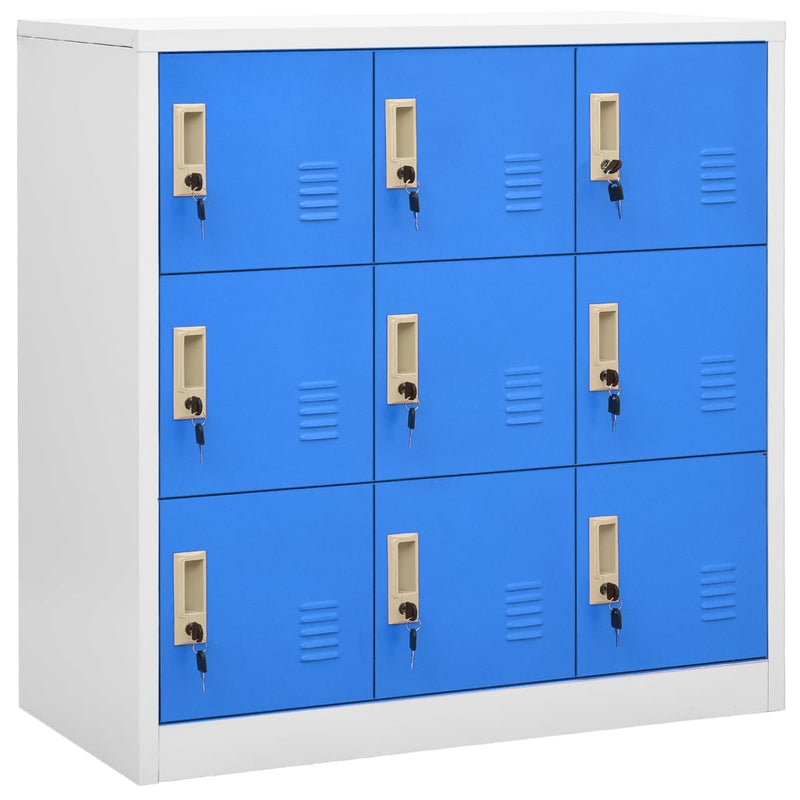Locker_Cabinet_Light_Grey_and_Blue_90x45x92.5_cm_Steel_IMAGE_1