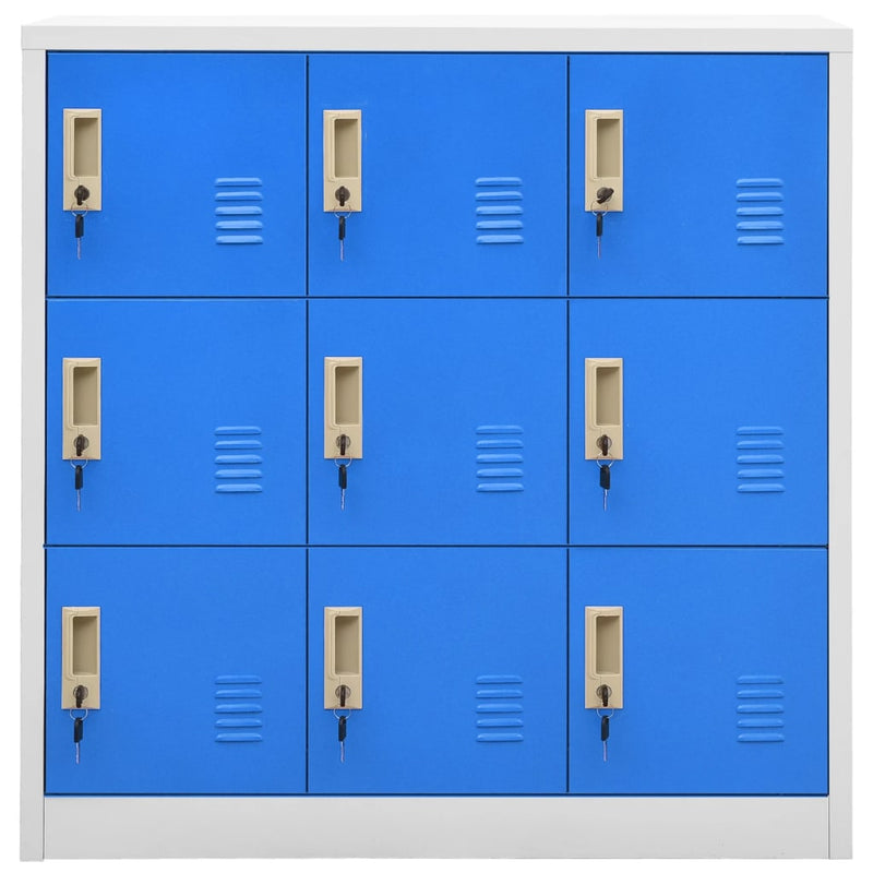 Locker_Cabinet_Light_Grey_and_Blue_90x45x92.5_cm_Steel_IMAGE_2