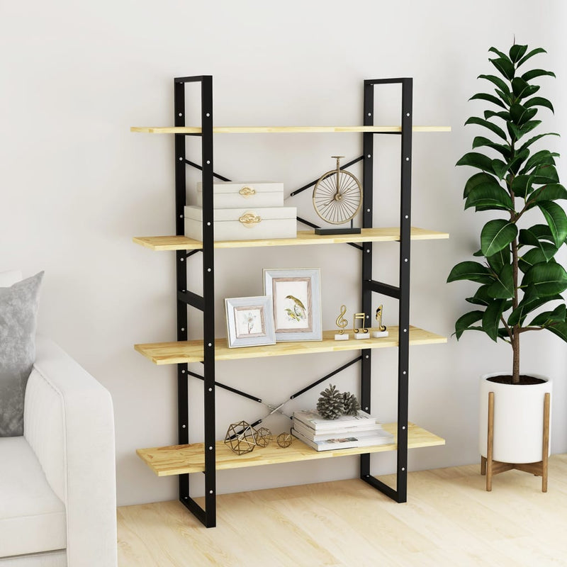 4-Tier_Book_Cabinet_100x30x140_cm_Solid_Pine_Wood_IMAGE_3