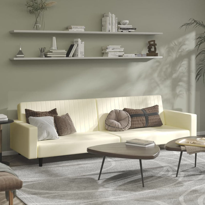 2-Seater_Sofa_Bed_Cream_Faux_Leather_IMAGE_1_EAN:8720286635865
