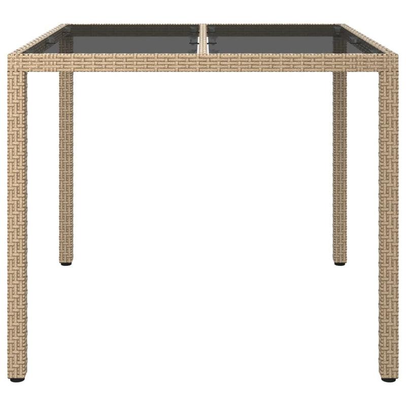 Garden_Table_90x90x75_cm_Tempered_Glass_and_Poly_Rattan_Beige_IMAGE_3