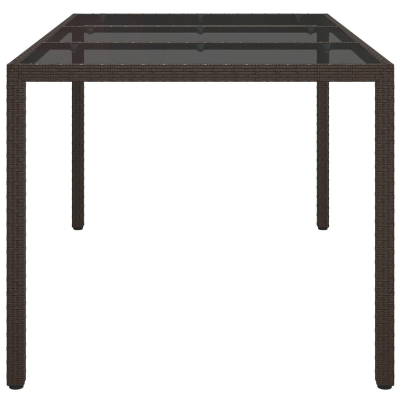 Garden_Table_150x90x75_cm_Tempered_Glass_and_Poly_Rattan_Brown_IMAGE_4